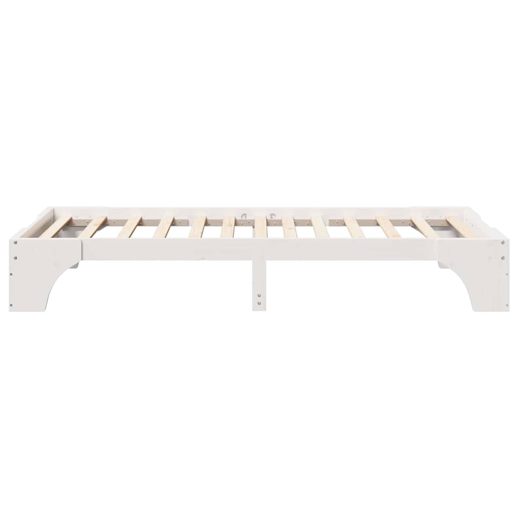 Sengestel Hvid 207 97 30 Cm Massivt Fyrretræ - Billede 7