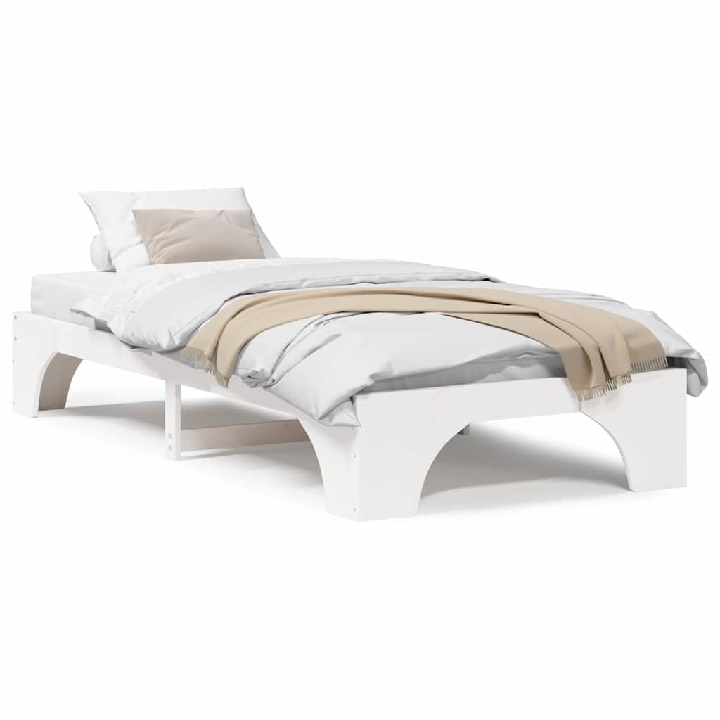Sengestel Hvid 207 97 30 Cm Massivt Fyrretræ - Billede 4