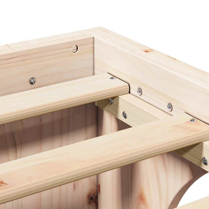 Sengestel Massiv Fyrretræ 207 X 87 X 30 Cm Massivt Fyrretræ - Billede 9