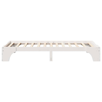 Sengestel Hvid 197 97 30 Cm Massivt Fyrretræ - Billede 7