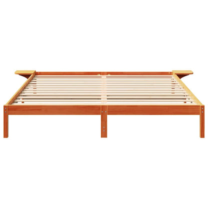 Sengestel Med Sengeborde Brun 200 X 200 Cm Gyldenbrun - Billede 5