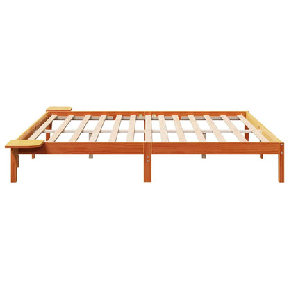 Sengestel Med Sengeborde Brun 200 X 200 Cm Gyldenbrun - Billede 6