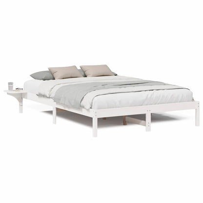 Sengestel Med Sengeborde Hvid Hvid - Billede 4