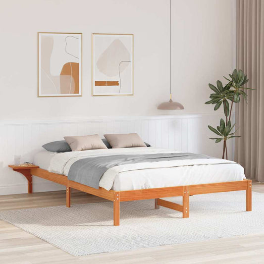 Sengestel Med Sengeborde Brun 150 X 200 Cm Gyldenbrun - Hovedbillede