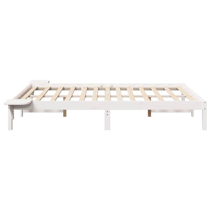 Sengestel Med Sengeborde Hvid 120 X 190 Cm Hvid - Billede 6