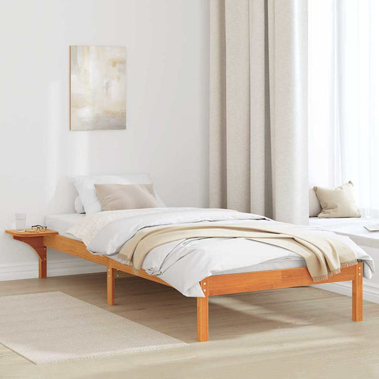 Sengestel Med Sengeborde Brun 100 X 200 Cm Gyldenbrun - Hovedbillede