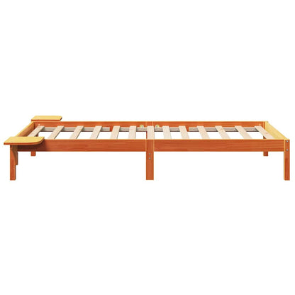 Sengestel Med Sengeborde Brun 90 X 200 Cm Gyldenbrun - Billede 6