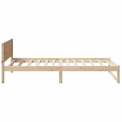 Sengestel Med Hovedgærde Brun 75 190 Cm Massivt Fyrretræ - Billede 7