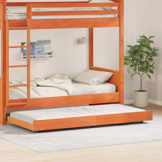 Sengestel Brun 100 X 200 Cm Massivt Fyrretræ - Hovedbillede