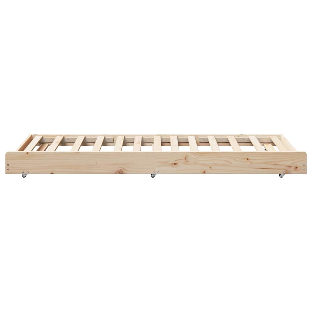 Sengestel Brun 90 200 Cm Massivt Fyrretræ - Billede 7