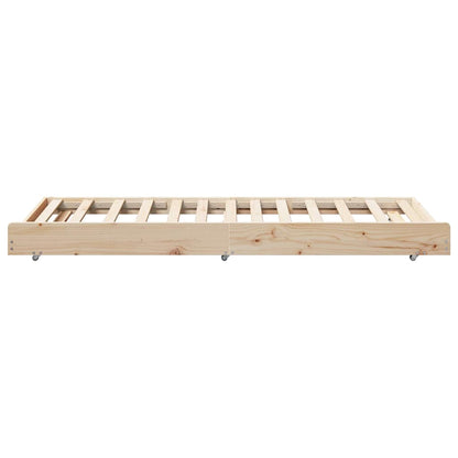 Sengestel Brun 90 200 Cm Massivt Fyrretræ - Billede 7