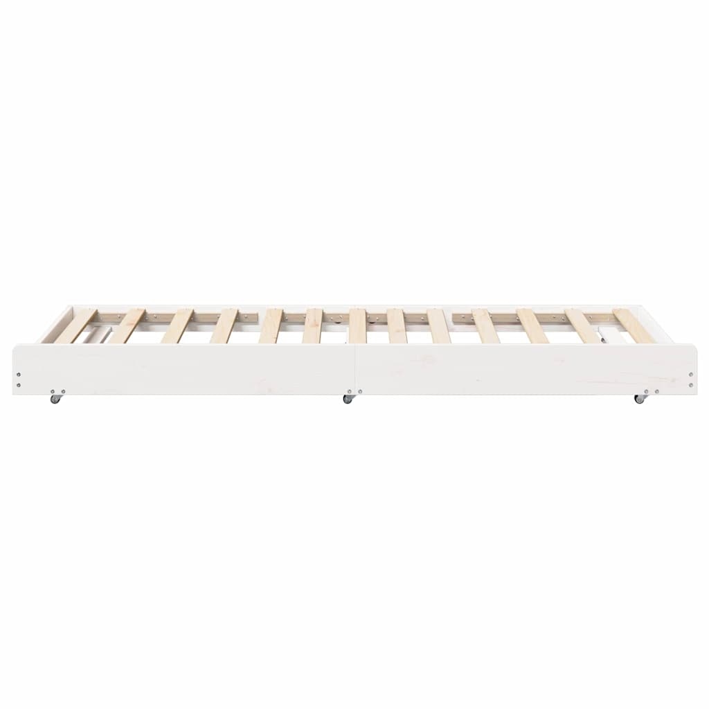 Sengestel Hvid 90 200 Cm Massivt Fyrretræ - Billede 7