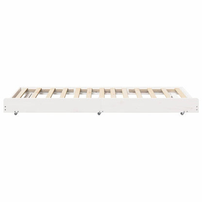 Sengestel Hvid 90 200 Cm Massivt Fyrretræ - Billede 7