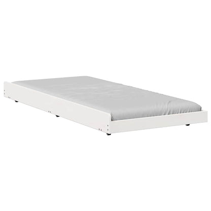 Sengestel Hvid 75 X 190 Cm Massivt Fyrretræ - Billede 3