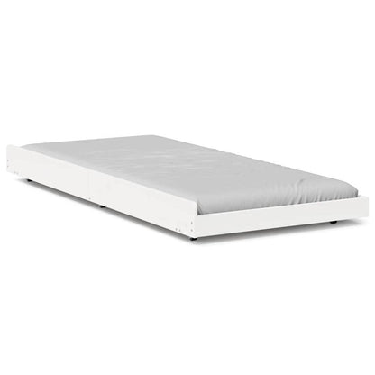 Sengestel Hvid 75 190 Cm Massivt Fyrretræ - Billede 4