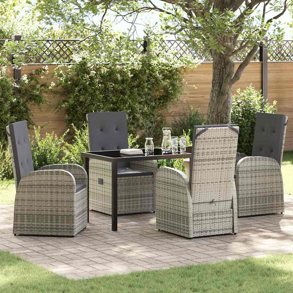 Have Spisebordssæt Med Pude 5 Dele Grå Polyrattan - Variant 3379480