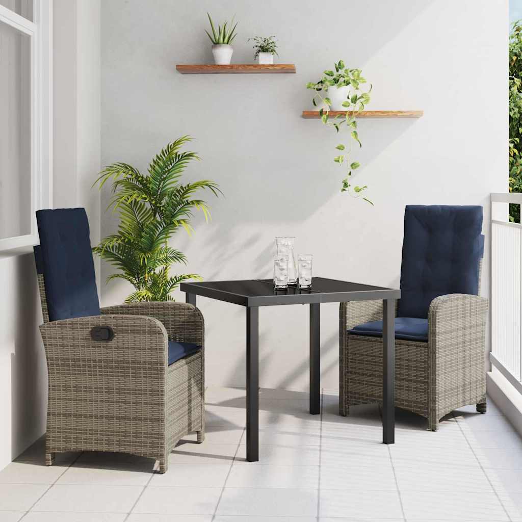 Have Spisebordssæt Med Pude 3 Dele Polyrattan - Hovedbillede
