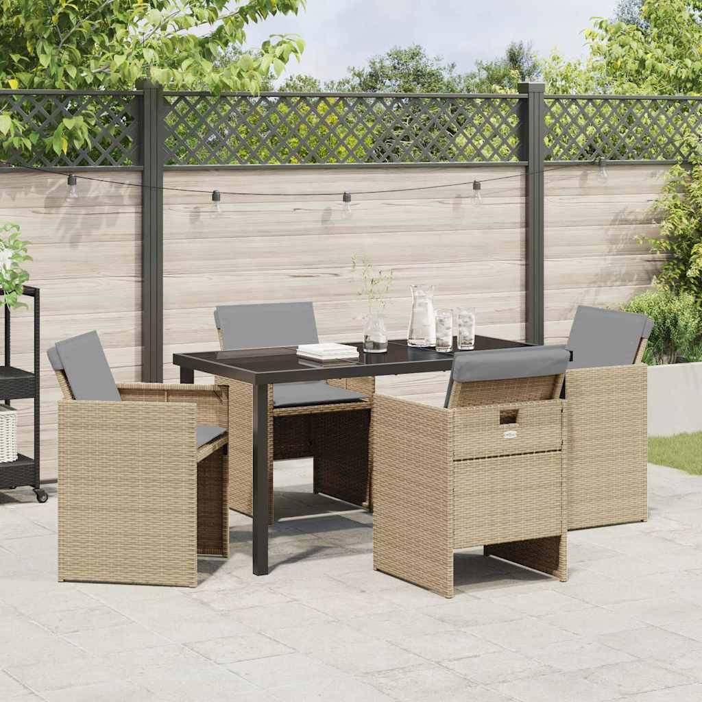 Have Spisebordssæt 5 Dele Polyrattan - Billede 4