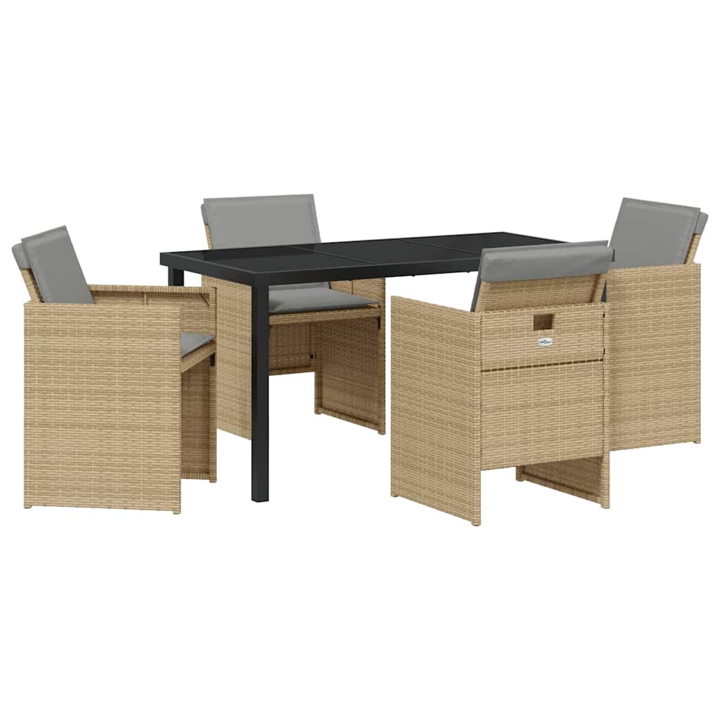 Have Spisebordssæt 5 Dele Polyrattan - Billede 2