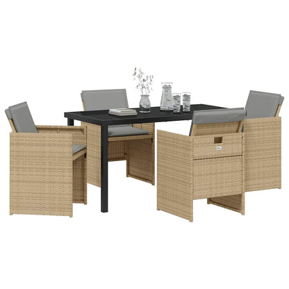 Have Spisebordssæt 5 Dele Polyrattan - Billede 3