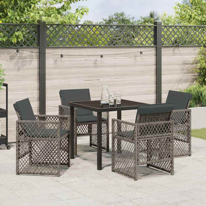 Have Spisebordssæt 5 Dele Polyrattan - Billede 4