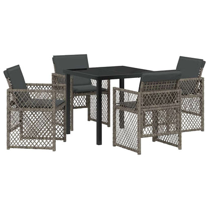 Have Spisebordssæt 5 Dele Polyrattan - Billede 2