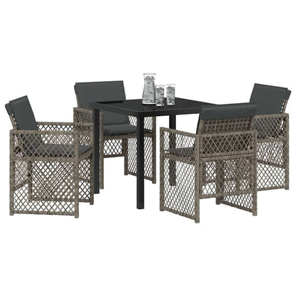 Have Spisebordssæt 5 Dele Polyrattan - Billede 3