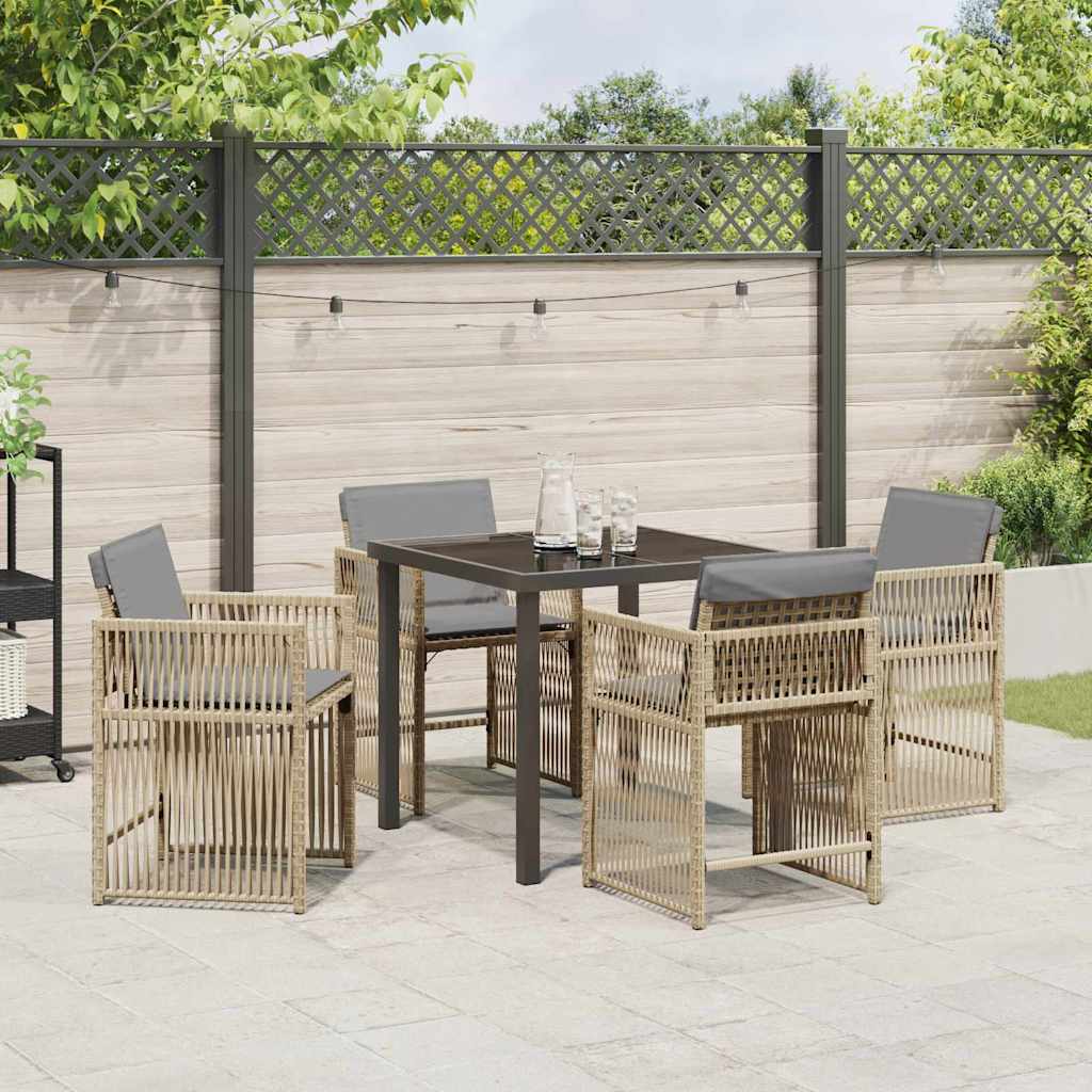 Have Spisebordssæt 5 Dele Polyrattan - Billede 4