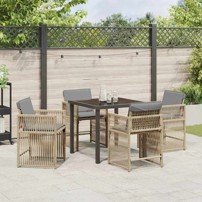 Have Spisebordssæt 5 Dele Polyrattan - Billede 4