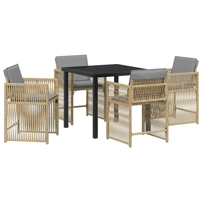 Have Spisebordssæt 5 Dele Polyrattan - Billede 2