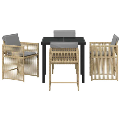 Have Spisebordssæt 5 Dele Polyrattan - Billede 7