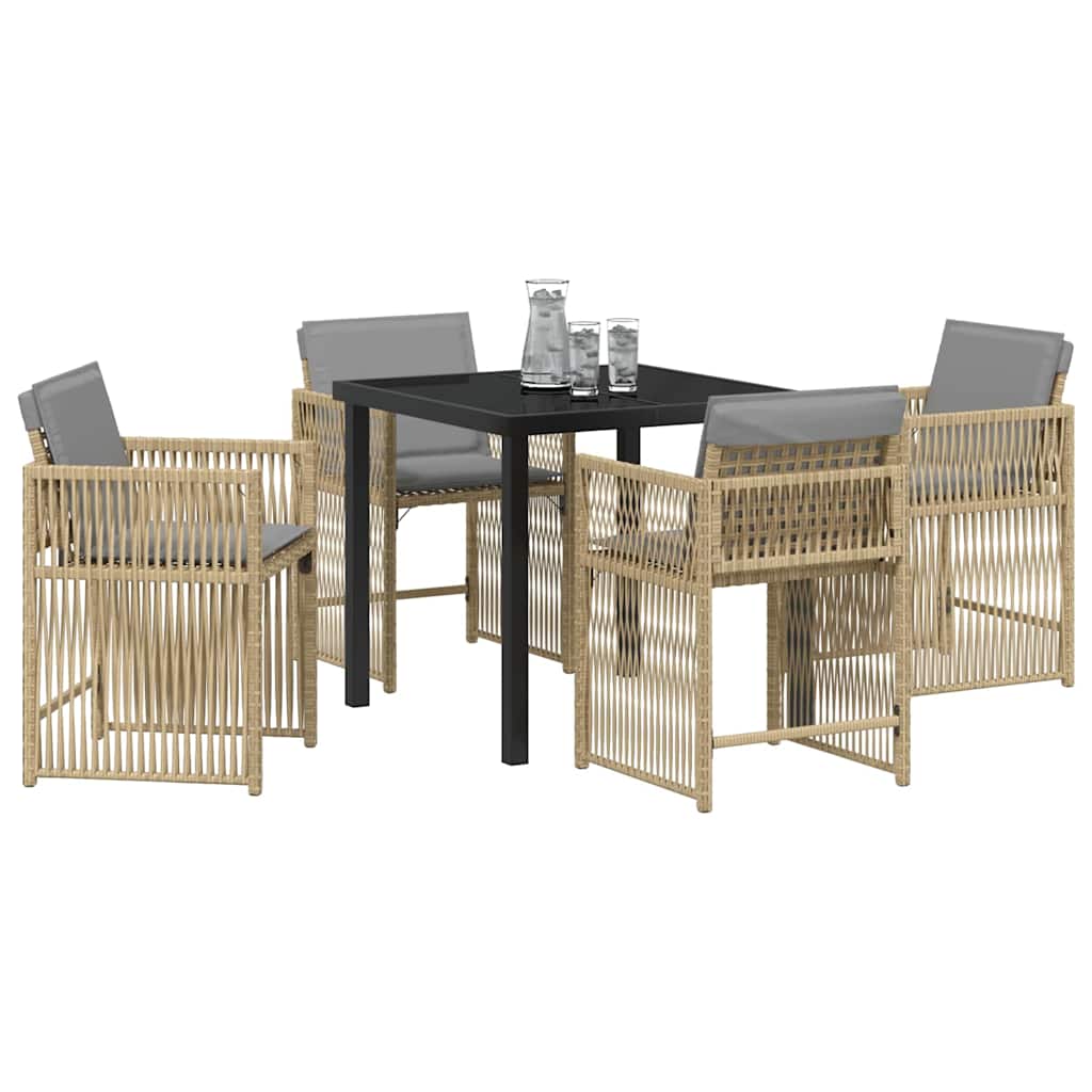 Have Spisebordssæt 5 Dele Polyrattan - Billede 3