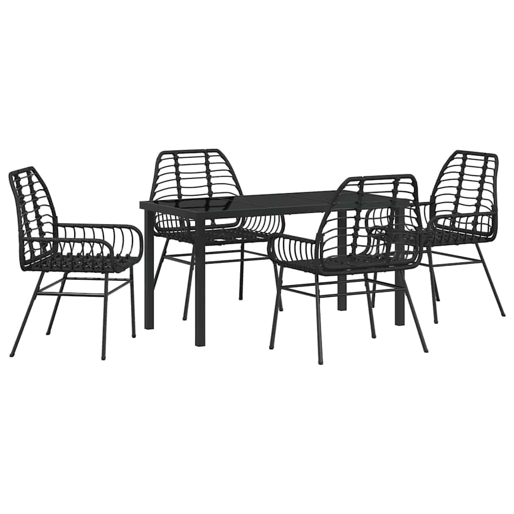 Have Spisebordssæt 5 Dele Polyrattan - Billede 2