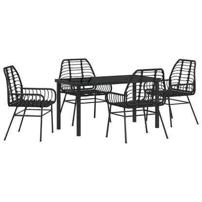 Have Spisebordssæt 5 Dele Polyrattan - Billede 2