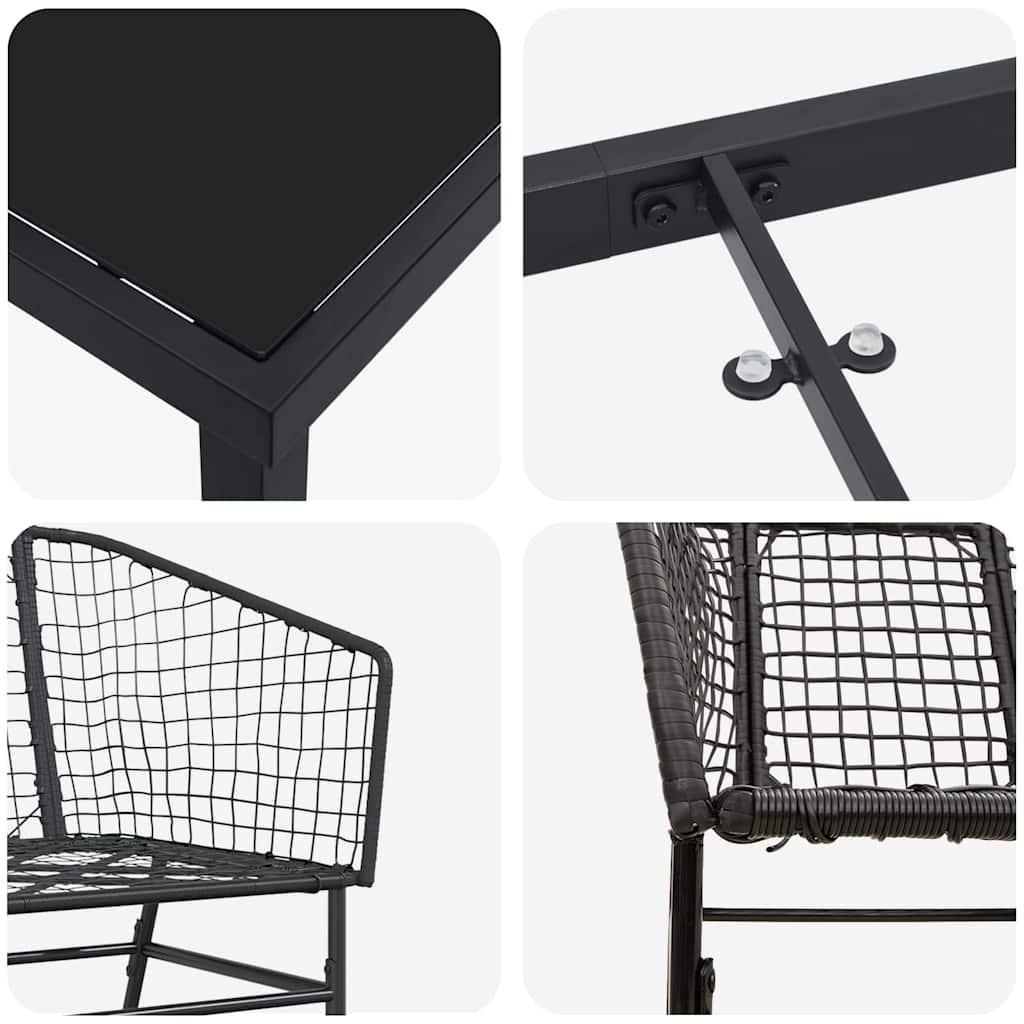 Have Spisebordssæt 3 Dele Polyrattan - Billede 9