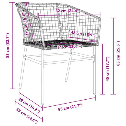 Have Spisebordssæt 3 Dele Polyrattan - Billede 10