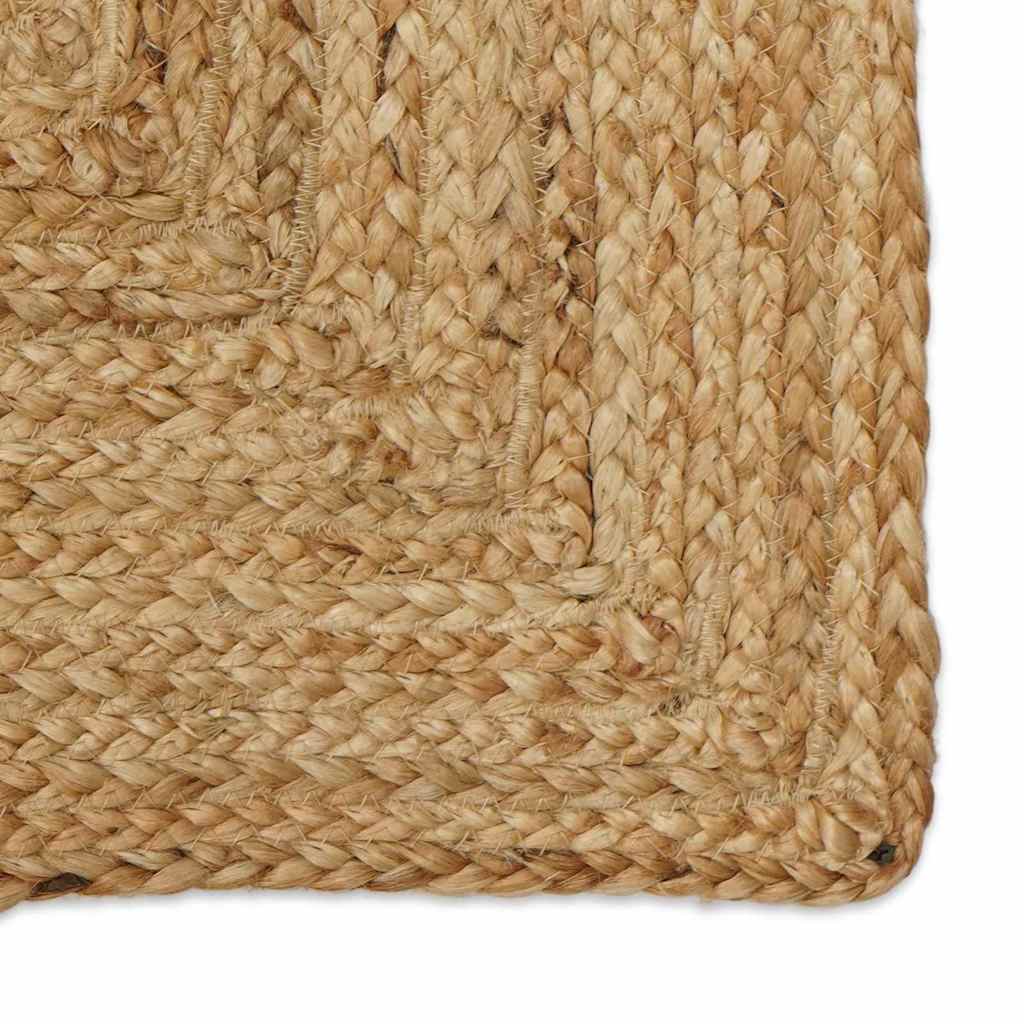 Tæppe Beige 120 X 120 Cm Jute - Billede 3