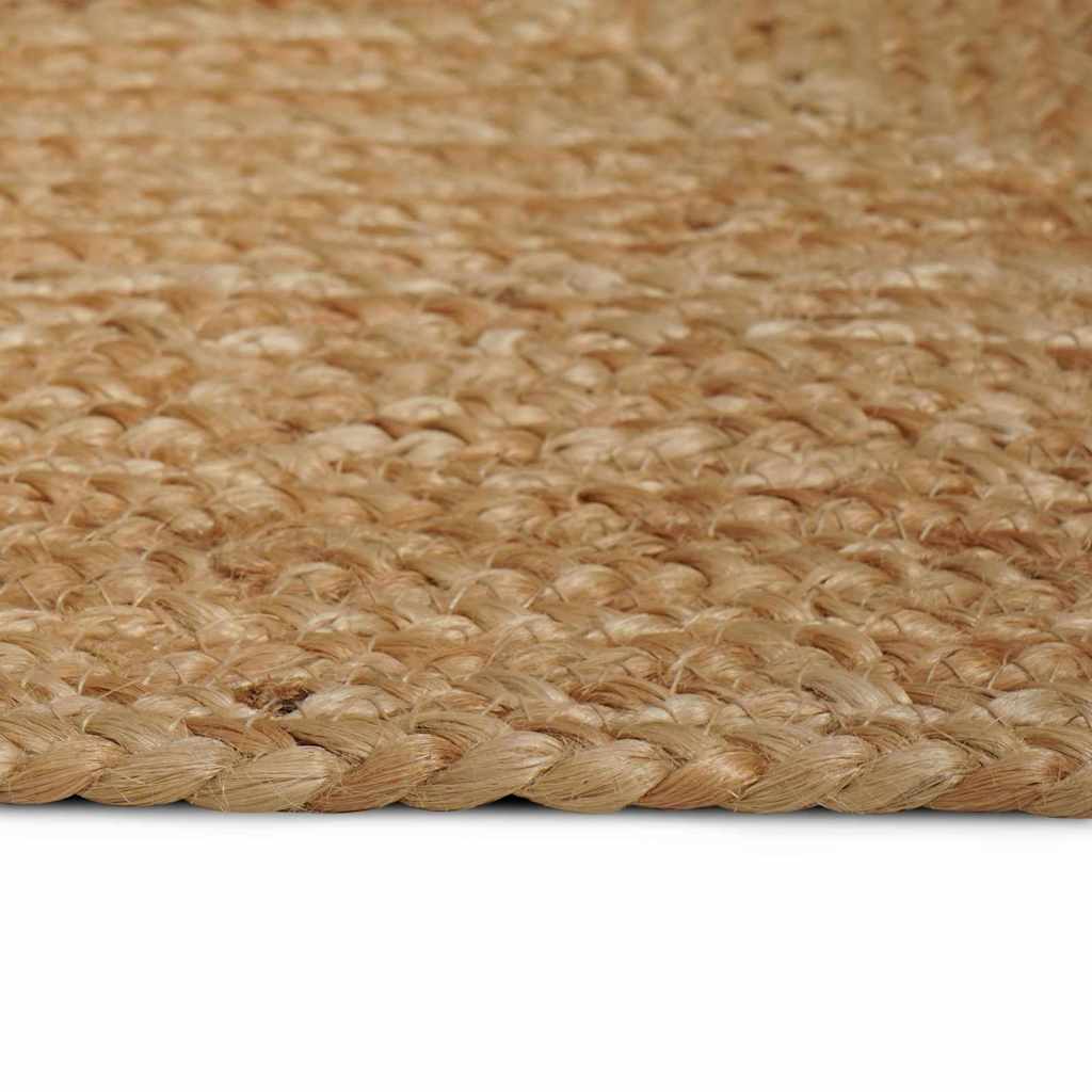 Tæppe Beige 120 X 120 Cm Jute - Billede 5