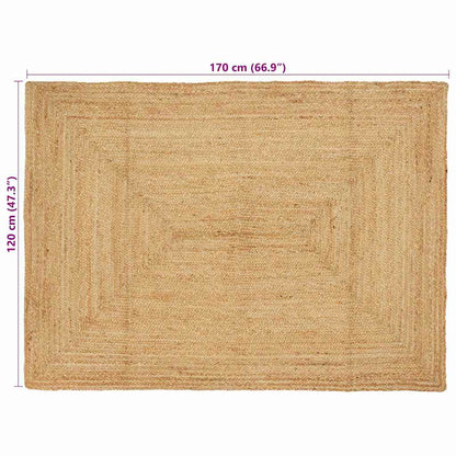 Tæppe Beige 120 X 170 Cm Jute - Billede 8