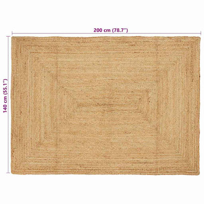 Tæppe Beige 140 X 200 Cm Jute - Billede 8