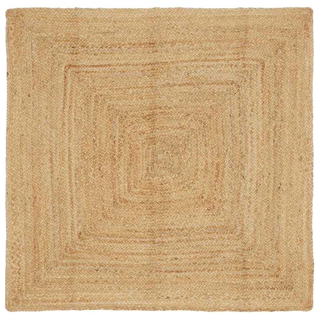 Tæppe Beige 160 X 160 Cm Jute - Hovedbillede