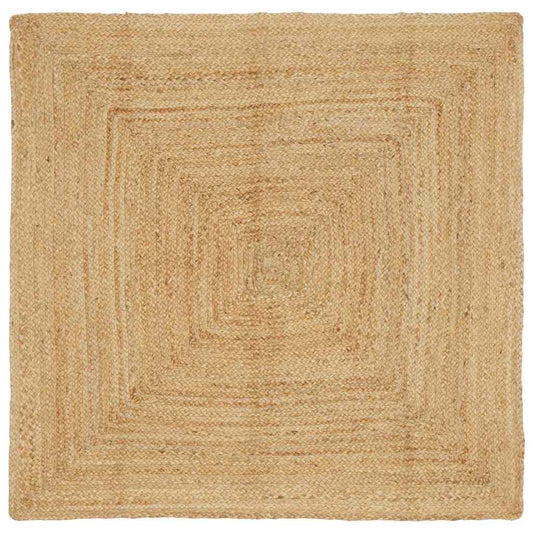 Tæppe Beige 160 X 160 Cm Jute - Hovedbillede
