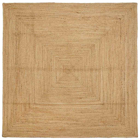 Tæppe Beige 200 X 200 Cm Jute - Hovedbillede