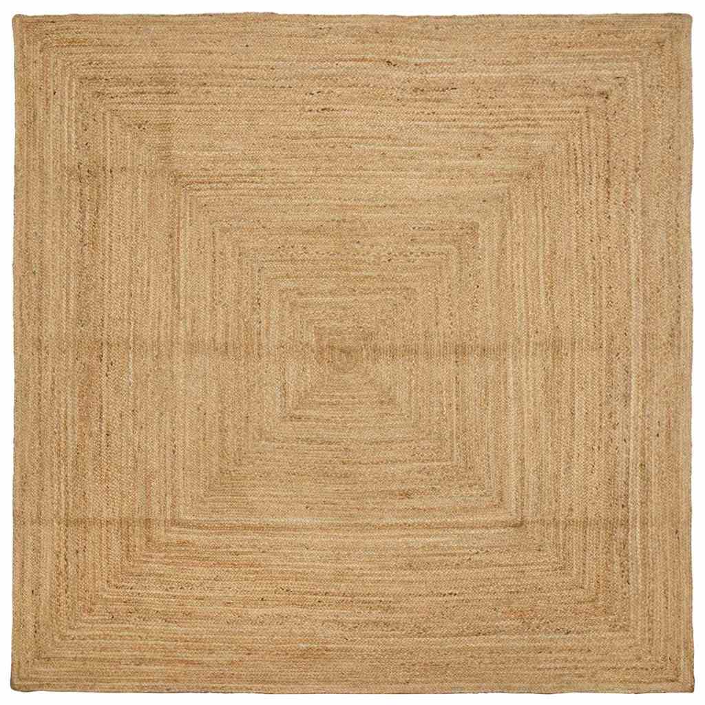 Tæppe Beige 240 X 240 Cm Jute - Hovedbillede
