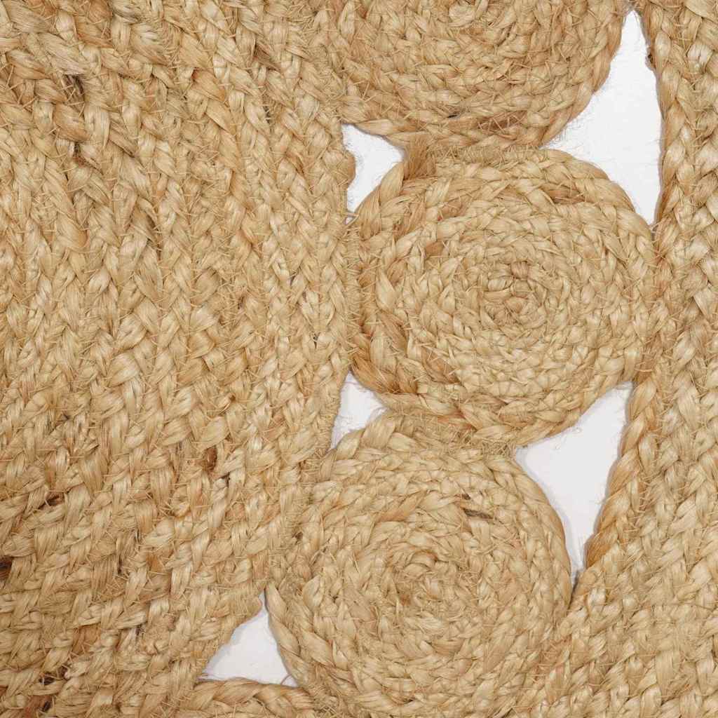 Tæppe Beige 100 X 152 Cm Jute - Billede 3