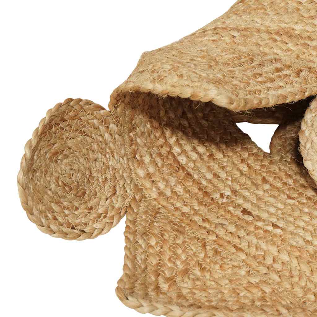 Tæppe Beige 100 X 152 Cm Jute - Billede 5