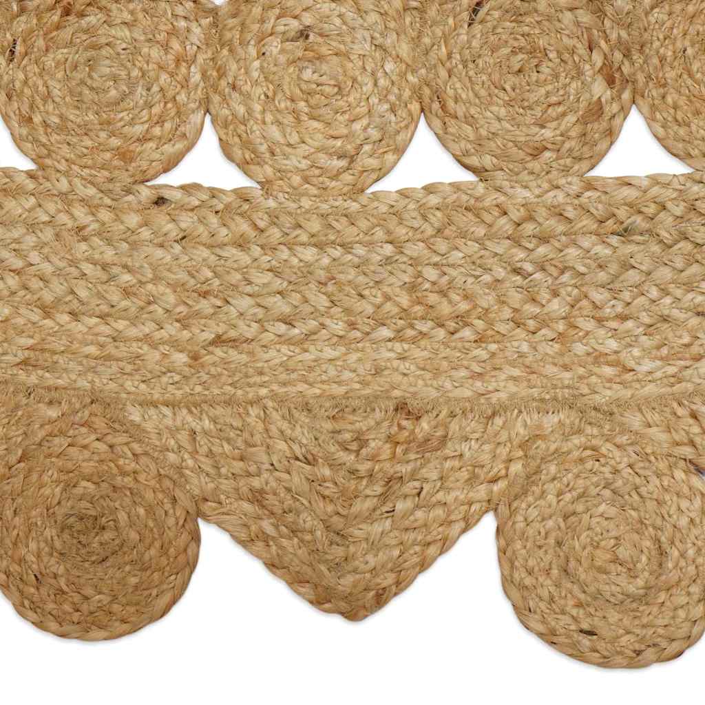 Tæppe Beige 122 X 183 Cm Jute - Billede 4