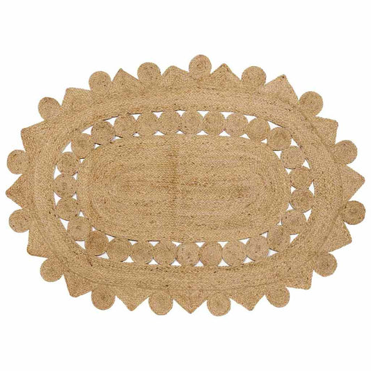 Tæppe Beige 122 X 183 Cm Jute - Hovedbillede