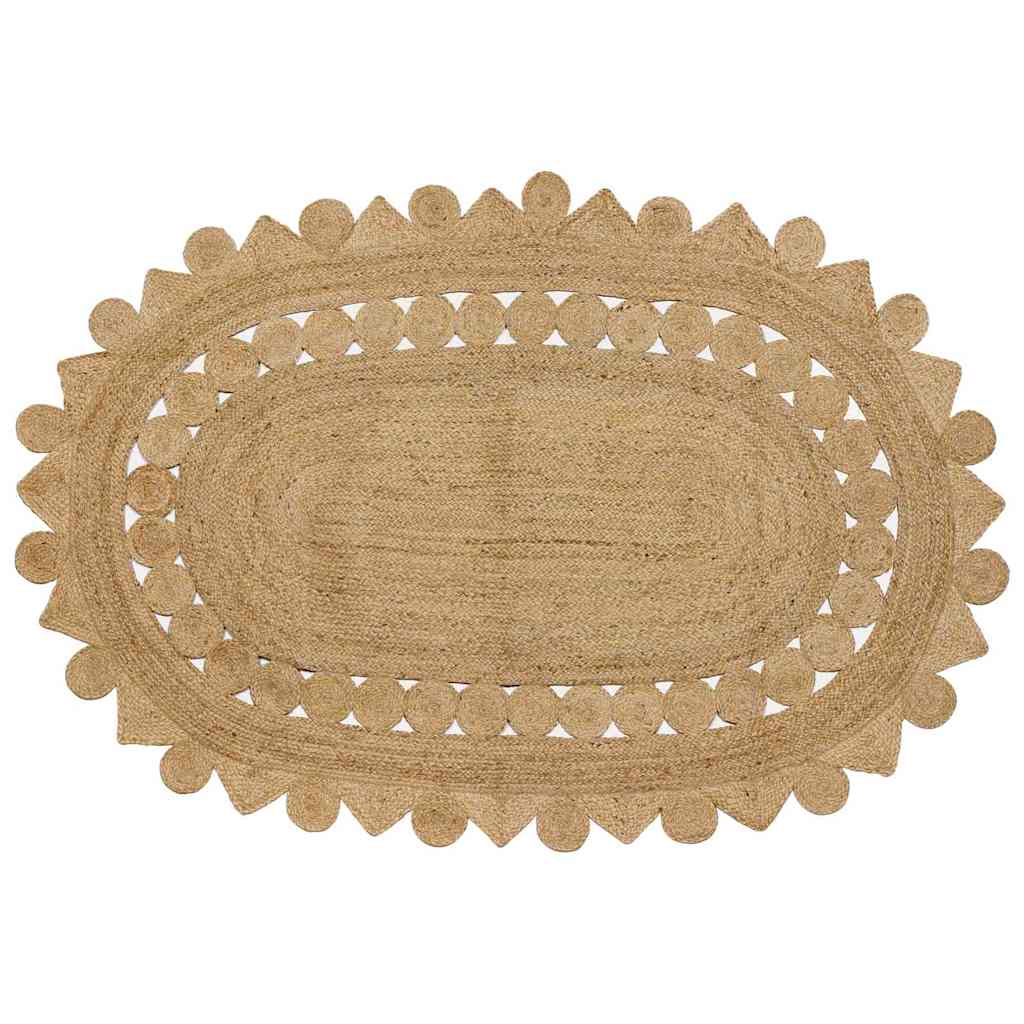 Tæppe Beige 152 X 245 Cm Jute - Hovedbillede