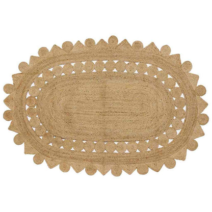 Tæppe Beige 152 X 245 Cm Jute - Hovedbillede